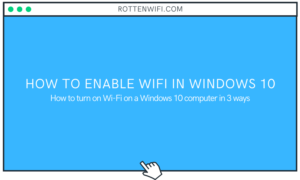 How to Enable WiFi in Windows 10