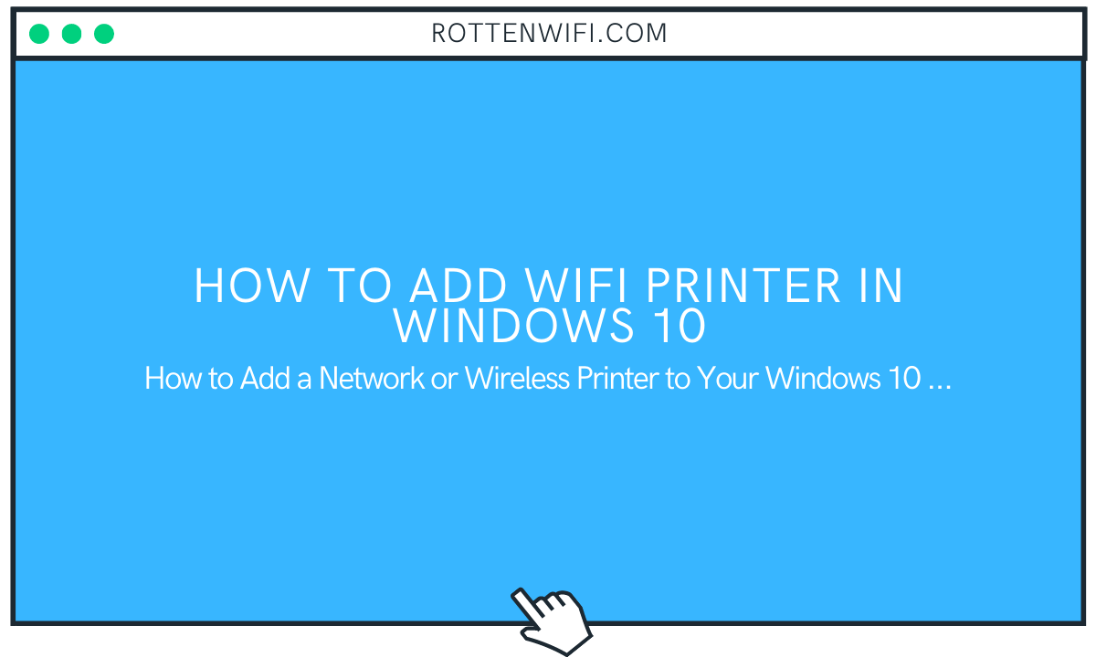 How to Add WiFi Printer in Windows 10