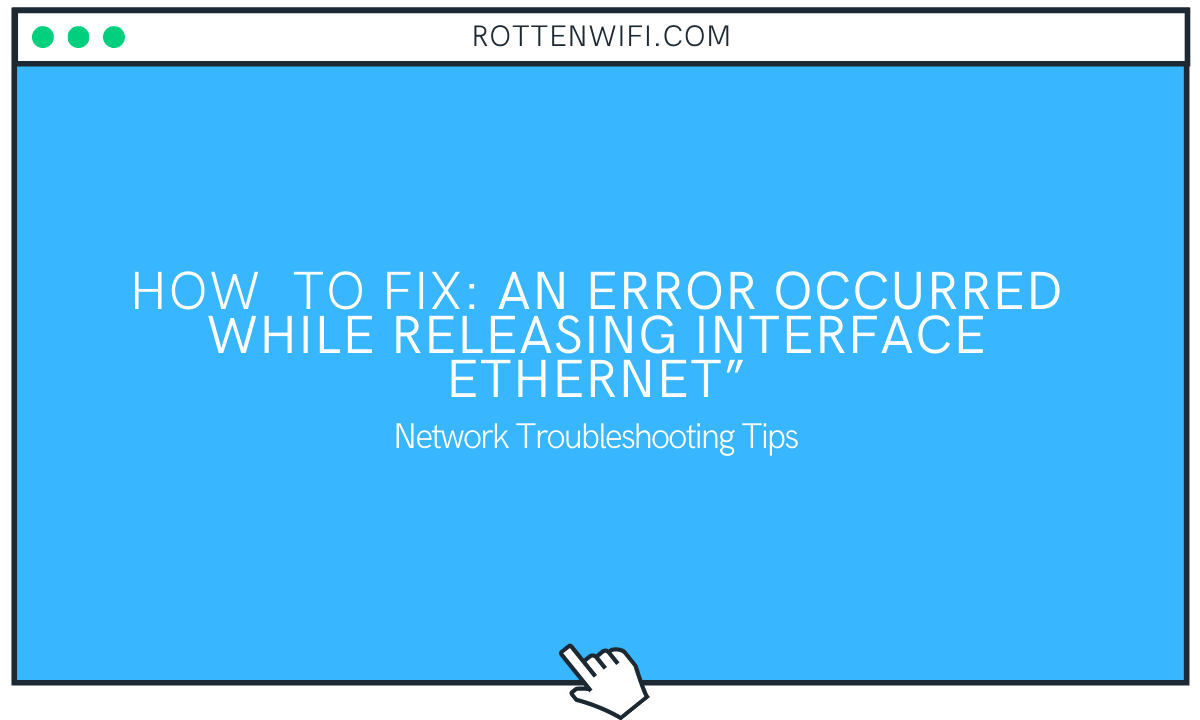 an error occurred while renewing interface wifi