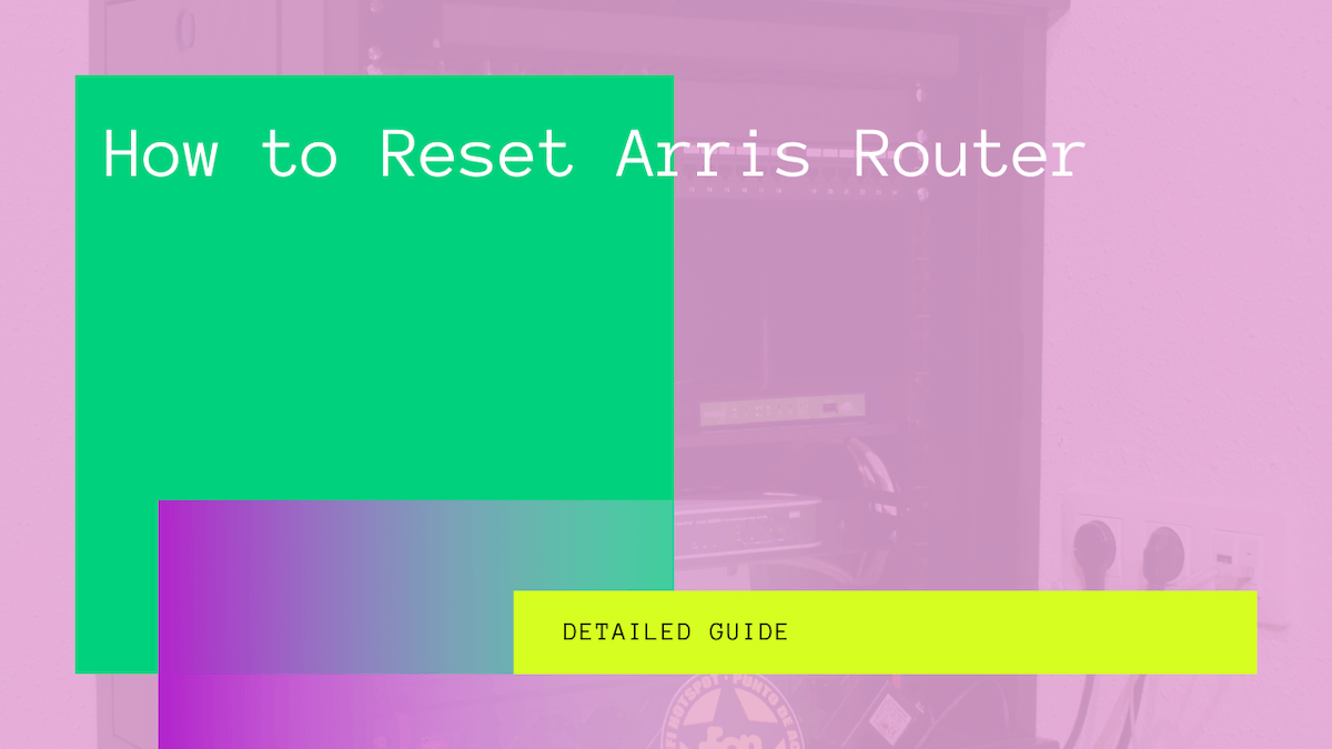 how to reset arris router