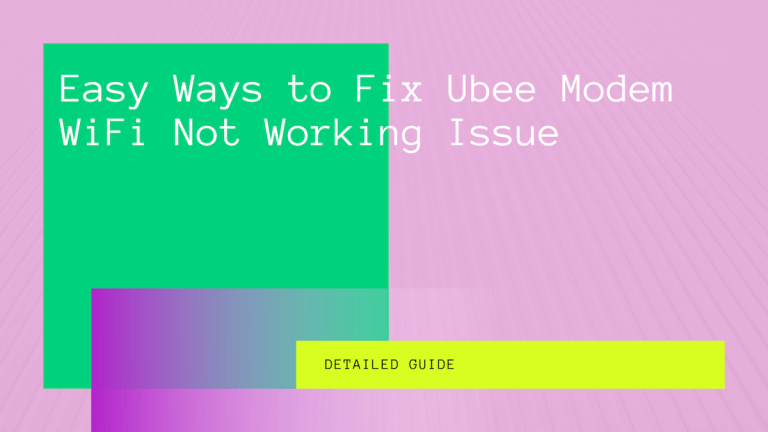 ubee modem wifi not working